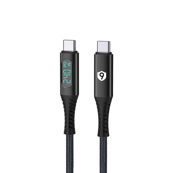 9Fit Cable Supreme Series USB-C to USB-C 3.2 PD240W LCD LED