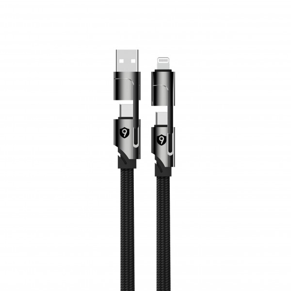 9Fit Cable, Supreme Series, 4in1 USB-A /USB-C to USB-C/Lightning